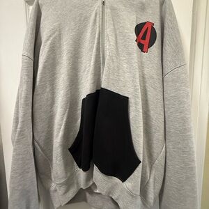 Marvel Avengers Comic Print Gray Hoodie